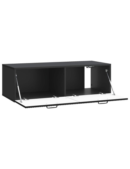 Mobile Porta TV da Muro Montaggio a parete Nero 98 x 41 x 30 cm