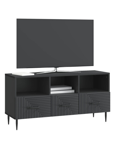 Mobile TV Nero 102 x 34,5 x 50 cm Legno ingegnerizzato