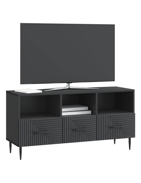 Mobile TV Nero 102 x 34,5 x 50 cm Legno ingegnerizzato
