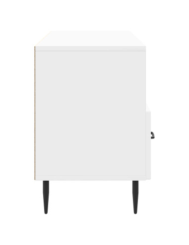 Mobile TV Bianco Lucido 102 x 34,5 x 50 cm Legno ingegnerizzato