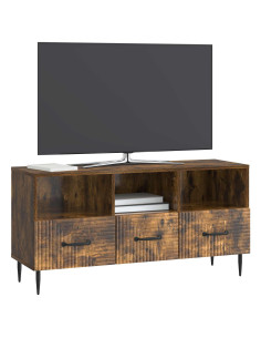 Mobile TV Rovere Fumo 102 x 34,5 x 50 cm Legno ingegnerizzato 2
