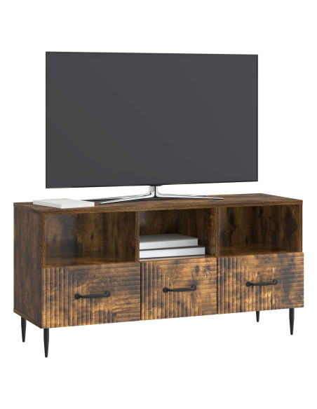 Mobile TV Rovere Fumo 102 x 34,5 x 50 cm Legno ingegnerizzato