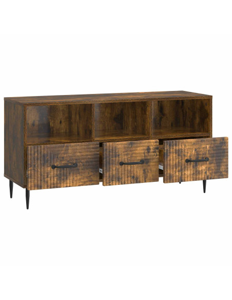 Mobile TV Rovere Fumo 102 x 34,5 x 50 cm Legno ingegnerizzato