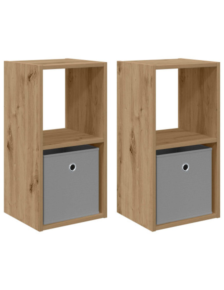 Comodino 2 pcs Rovere artigianale 30,5 x 27 x 59,5 cm