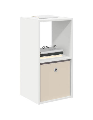 Comodino 2 pcs Bianco 35 x 32 x 68,5 cm Legno multistrato
