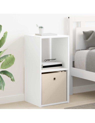 Comodino 2 pcs Bianco 35 x 32 x 68,5 cm Legno multistrato