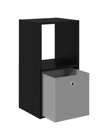 Comodino Rovere Nero 35 x 32 x 68,5 cm Legno multistrato