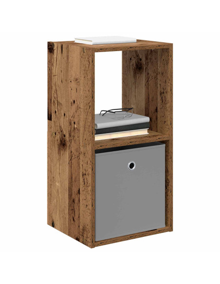 Comodino con cassetto 2 pcs Legno vecchio 35 x 32 x 68,5 cm