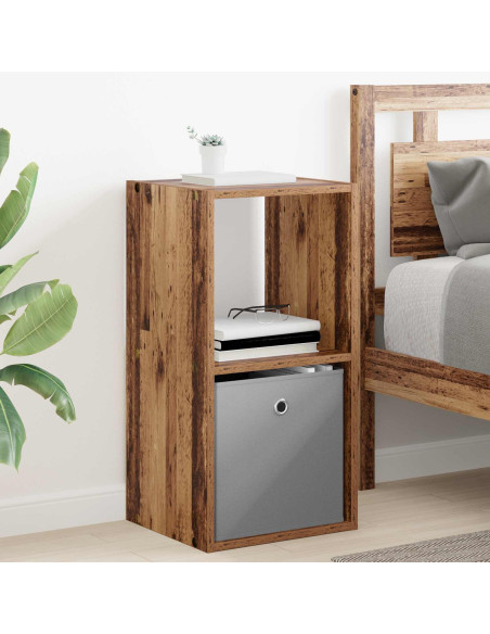 Comodino con cassetto 2 pcs Legno vecchio 35 x 32 x 68,5 cm