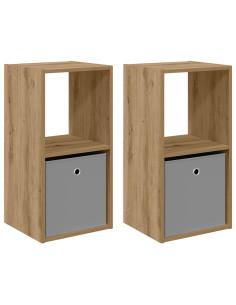Comodino 2 pcs Rovere artigianale 35 x 32 x 68,5 cm 2