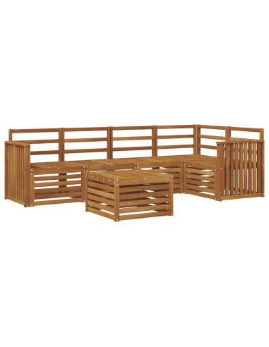 Set divani 6 pcs Naturale Legno di Acacia Massello