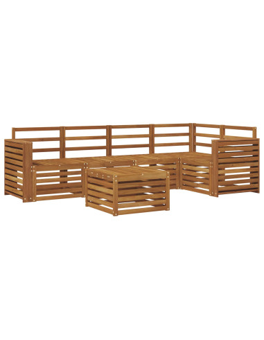 Set divani 6 pcs Naturale Legno di Acacia Massello