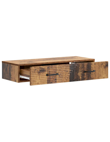 Tavolino da Parete Laterale Legno antico 87,5 x 34,5 x 17 cm