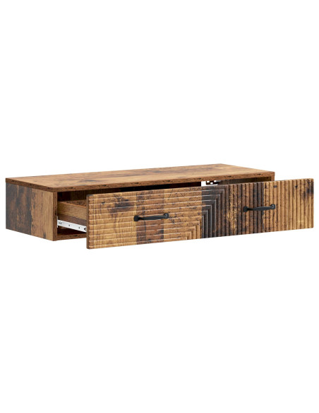 Tavolino da Parete Laterale Legno antico 87,5 x 34,5 x 17 cm