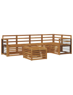 Set divani 6 pcs Naturale Legno di Acacia Massello 2