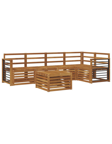 Set divani 6 pcs Naturale Legno di Acacia Massello