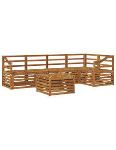 Set divani 6 pcs Naturale Legno di Acacia Massello 2