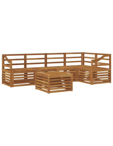 Set divani 6 pcs Naturale Legno di Acacia Massello