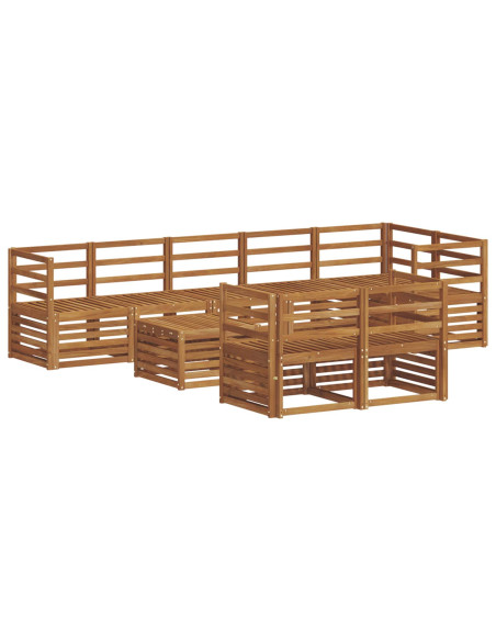 Set divani Naturale Legno di Acacia Massello