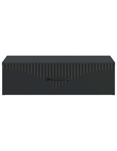 Tavolino da Parete Laterale Nero 59 x 34,5 x 17 cm