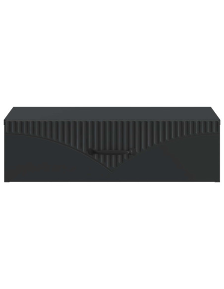 Tavolino da Parete Laterale Nero 59 x 34,5 x 17 cm