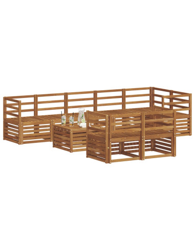 Set divani Naturale Legno di Acacia Massello