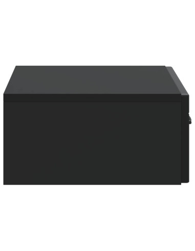 Tavolino da Parete Laterale Nero 59 x 34,5 x 17 cm
