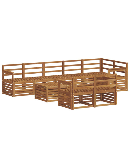 Set divani Naturale Legno di Acacia Massello