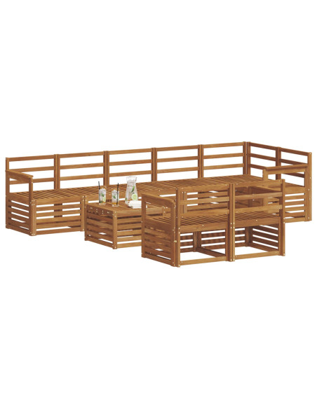 Set divani Naturale Legno di Acacia Massello