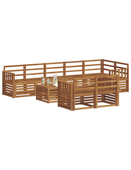 Set divani Naturale Legno di Acacia Massello