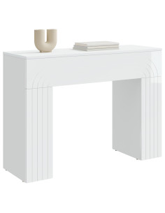 Tavolino da salotto Bianco Lucido 102 x 35 x 75 cm 2