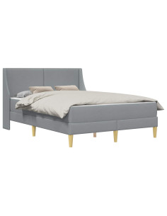 Struttura letto con materasso Grigio chiaro 140 x 200 cm 2