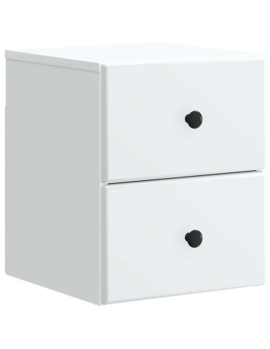 Mobiletto da notte a muro 2 pcs Bianco 34,5 x 33 x 40 cm