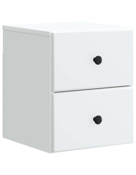 Mobiletto da notte a muro 2 pcs Bianco 34,5 x 33 x 40 cm