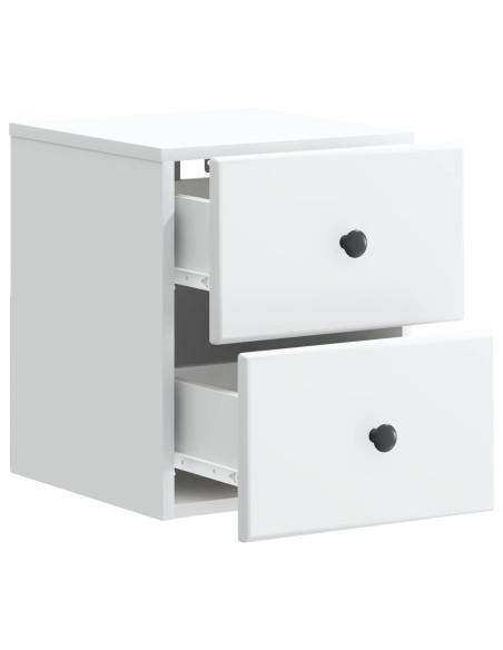 Mobiletto da notte a muro 2 pcs Bianco 34,5 x 33 x 40 cm