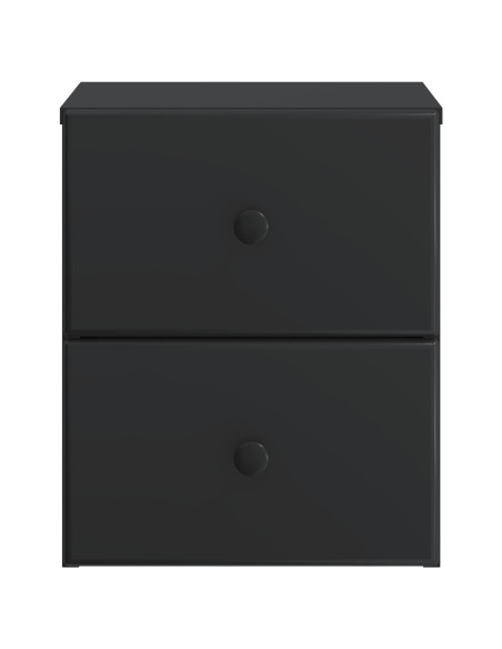 Mobiletto da notte a muro 2 pcs Nero 34,5 x 33 x 40 cm
