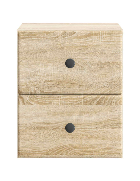 Mobiletto da notte a muro 2 pcs Rovere Sonoma 34,5 x 33 x 40 cm