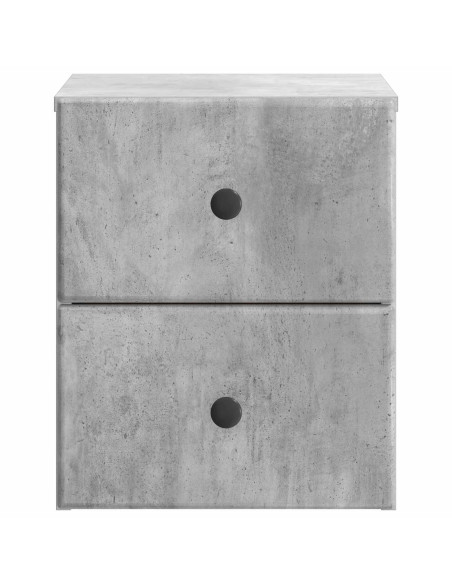 Mobiletto da notte a muro Grigio Cemento 34,5 x 33 x 40 cm