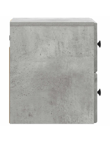 Mobiletto da notte a muro Grigio Cemento 34,5 x 33 x 40 cm
