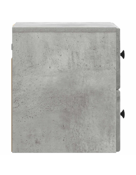 Mobiletto da notte a muro Grigio Cemento 34,5 x 33 x 40 cm