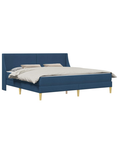 Struttura letto con materasso Blu 180 x 200 cm Poliestere