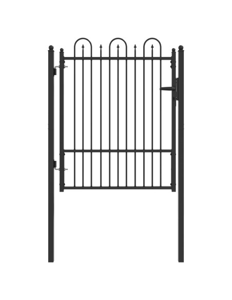 Cancello per recinzione HORST 100 x 125 cm Metallo Nero