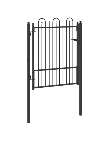 Cancello per recinzione HORST 100 x 125 cm Metallo Nero