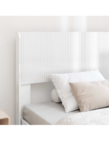Testiera Letto Bianco Lucido Legno ingegnerizzato