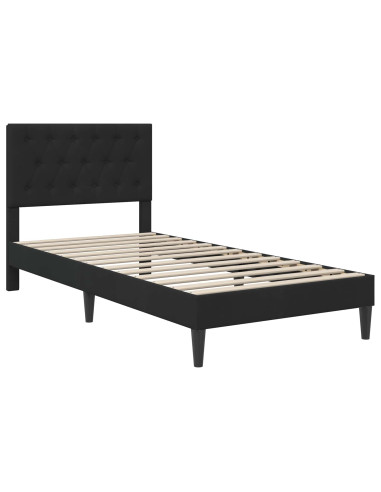 Struttura letto con materasso Nero 90 x 200 cm Velluto