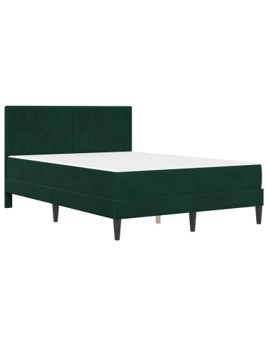 Struttura letto con materasso Verde Scuro 120 x 200 cm Velluto