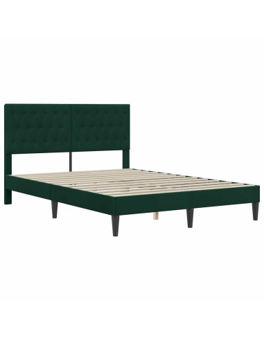 Struttura letto con materasso Verde Scuro 120 x 200 cm Velluto