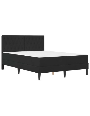 Struttura letto con materasso Nero 140 x 200 cm Velluto