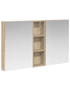 Set di Armadi da Bagno con porta 3 pcs 100 x 10,5 x 60,5 cm 2
