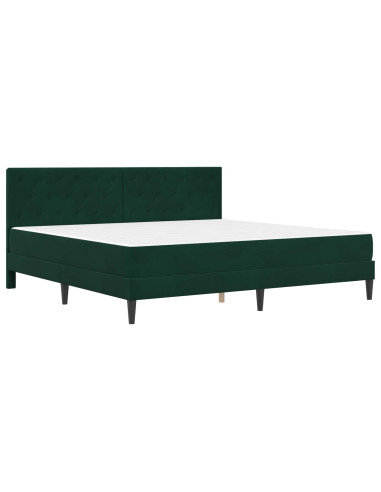 Struttura letto con materasso Verde Scuro 180 x 200 cm Velluto